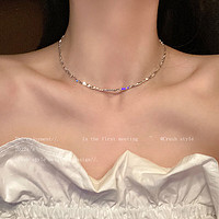 MOEFI 茉妃 小米珠素圈項鏈女設計感小眾鎖骨鏈冷淡風粗細款頸鏈 細款 珠子項鏈