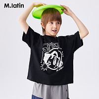 88VIP：M.Latin 马拉丁 童装儿童T恤2024夏装新款女童大童潮酷印花冰氧酷凉感T恤