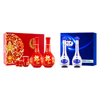 88VIP：LANGJIU 郎酒 洋河 梦之蓝 M3 52度 500ml*2瓶 礼盒+郎 红花郎 10 53度 500ml*2瓶 礼盒