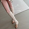 GROM 芭蕾瑜伽袜套冰丝袖套两用夏季新款防蚊防晒高弹过膝护腿透气袜子 黑色 长款63CM