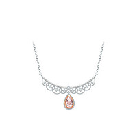 SoinLove 心爱系列 VV262 月桂之心蕾丝18K金摩根石钻石项链 0.182克拉 45cm 1.99g