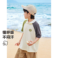 88VIP：左西 童装男童短袖T恤POLO衫儿童夏装2024新款夏季洋气男孩上衣潮