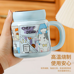 贝瑟斯 瑟斯创意陶瓷马克杯卡通可爱咖啡杯女喝水杯子