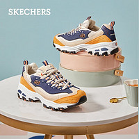 斯凯奇（Skechers）奶茶熊休闲运动鞋女跑步鞋子女厚底增高13167 焦糖栗子/TNV 37