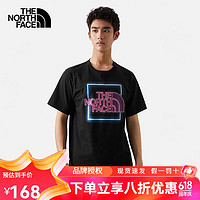 THE NORTH FACE 北面 春夏新款户外透气运动舒适男士纯棉圆领短袖T恤/81N6 81N6-JK3黑色 XL码 180/108A