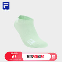 FILA 斐乐女袜低腰袜2024夏季运动袜子舒适简约短袜 淡绿色-TQ XS