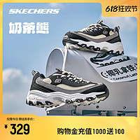 SKECHERS 斯凯奇 女子D LITES系列时尚绑带运动鞋 149906-BKNT 38