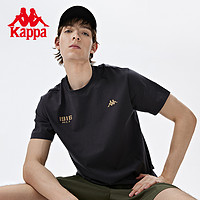 Kappa 卡帕 背靠背运动t恤短袖男款2024新款男夏季纯棉跑步半袖上衣