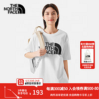 THE NORTH FACE 北面 LOGO印花T恤男女舒适透气短袖休闲半袖24春夏新款|86PS FN4/白色 XL/180