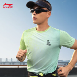 lining李宁短袖速干t恤透气男装2024夏季跑步系列户外运动上衣atsu191