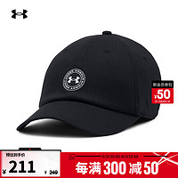 安德玛 UNDERARMOUR）春夏ArmourVent女子可调节训练运动帽1383445 黑色001 均码