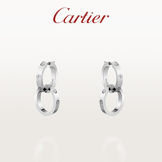 Cartier 卡地亚 love系列 B8301500 双环18K白金耳环