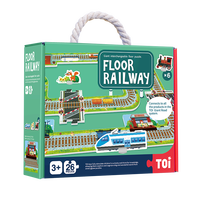 TOI儿童拼图大块巨幅早教游戏城市交通轨道六一儿童节 轨道拼图-铁路款