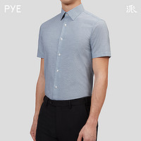 PYE 派 商场同款 Definitive男士短袖商务正装衬衫小八领棉麻衬衣