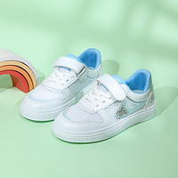 Disney 迪士尼 儿童夏季女童网鞋低帮透气网布休闲鞋百搭板鞋小白鞋