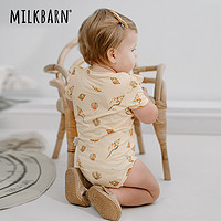 Milkbarn 2024新品婴儿短袖包屁衣宝宝夏季连体衣服新生儿哈衣爬服