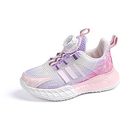88VIP：班妮宝贝 女童鞋网面运动鞋2024夏季新款儿童旋转纽扣软底鞋跑步鞋