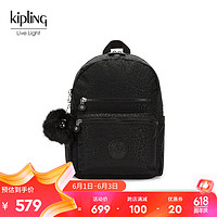 kipling 凯普林 男女款轻便帆布包2024春季书包旅行包双肩背包JUDY M JUDY M-豹纹波点浮雕印花