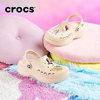 crocs 卡駱馳 貝雅云彩洞洞鞋女鞋沙灘鞋戶外厚底鞋|208186