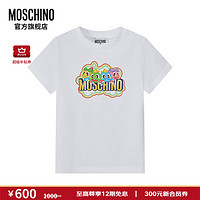 MOSCHINO SS24儿童Bubble Dragon龙年泡泡龙印花徽标童装短袖 白色 6A