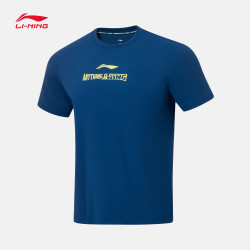 lining李宁短袖t恤男女同款新款羽毛球系列吸汗舒适情侣运动服