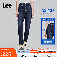 李 Lee23秋冬413标准高腰小直脚深蓝色女牛仔裤 深蓝色 2
