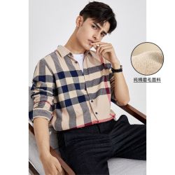 navigare纳维凯尔意大利小帆船格子纯棉长袖衬衫男士春季新款休闲高档