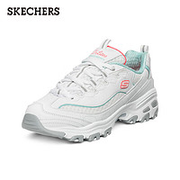 斯凯奇（Skechers）女鞋小白熊女士休闲鞋子厚底增高百搭运动软底老爹鞋女99999863 白色/浅蓝色/WLB 39.5