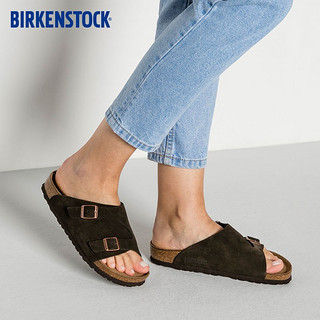 BIRKENSTOCK勃肯软木拖鞋男女款外穿休闲凉拖拖鞋zurich系列 棕色-窄版1009531 37