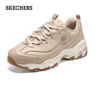 斯凯奇（Skechers）运动独享款老爹鞋女士休闲鞋夏季运动鞋小白鞋厚底增高149807 自然色/NAT 36.5