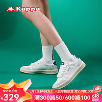 KAPPA卡帕女鞋板鞋子女2024夏季复古运动鞋百搭小白鞋透气跑鞋 经典白/冬日白 36