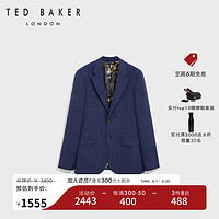 Ted Baker2024春夏男士气质格纹修身羊毛混纺通勤西服275092 深蓝色 4