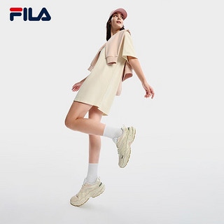 FILA 斐乐FERN女鞋摩登运动鞋秋款户外风老爹鞋休闲鞋 桦树棕/珍珠色-BS 39