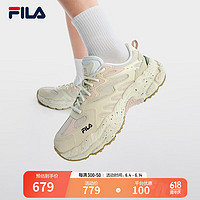 FILA 斐乐FERN女鞋摩登运动鞋秋款户外风老爹鞋休闲鞋 桦树棕/珍珠色-BS 36.5