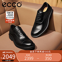 ecco 爱步 男鞋商务皮鞋 德比鞋正装鞋通勤皮鞋 都市伦敦系列525684 黑色42