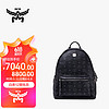 MCM STARK中号侧饰铆钉双肩包黑色 MMKAAVE09BK001