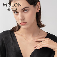 88VIP：MCLON 曼卡龙 18K金项链彩金锁骨链玫瑰金女O字链素链百搭简约时尚礼物