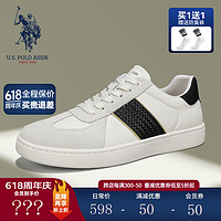 U.S. POLO ASSN. U.S.POLO ASSN.保罗板鞋男牛皮反绒42