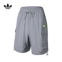 adidas 阿迪达斯 三叶草男裤2024夏款速干宽松工装运动短裤 JI7236