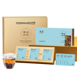 熙溪福鼎白茶2017年陈皮白茶紧压饼干茶礼盒装150g30片