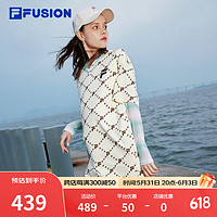 FILA FUSION 斐乐潮牌女子针织连衣裙夏宽松潮流运动裙子 仿古白-IV（宽松版型） 180/96A/XXL