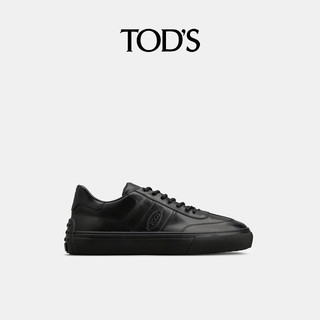 托德斯 TOD'S男士皮革系带字母运动休闲鞋平底单鞋男鞋 黑色 42.5 脚长27.8cm
