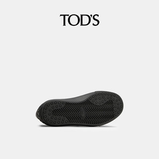 托德斯 TOD'S男士皮革系带字母运动休闲鞋平底单鞋男鞋 黑色 42.5 脚长27.8cm