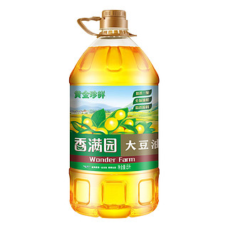 黄金珍鲜一级大豆油5L 大桶箱装家用烹饪油色拉油