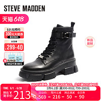 史蒂夫·马登 stevemadden思美登2021秋冬舒适真皮厚底齿轮短筒马丁靴TANKER-L