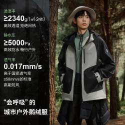 波司登 【防风防水】拼接三合一羽绒外套 165/88A