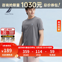 诺帝卡（NAUTICA）【商场同款】男装夏季款休闲百搭纯棉亲肤情侣短袖T恤男VC2201