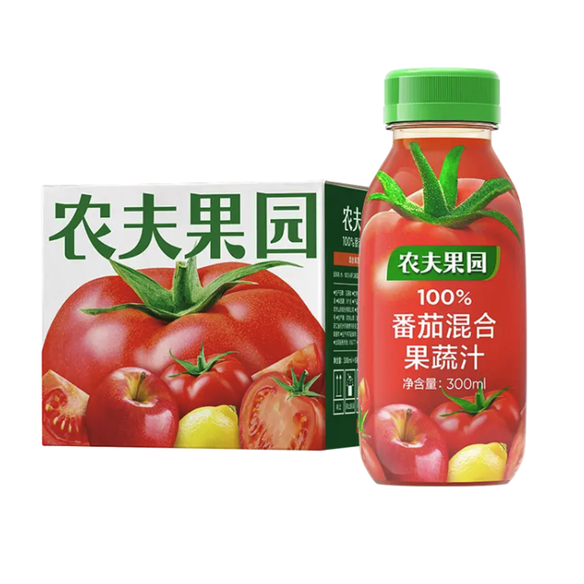 农夫果园 NONGFU SPRING 农夫山泉 番茄混合果蔬汁300ml*6入