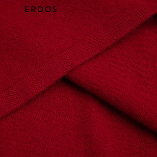 ERDOS 早春带帽全成型舒适休闲宽松女套衫羊绒衫 宝石红 170/92A/XL