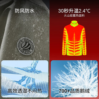 波司登BOSIDENG【鹅绒一衣三穿】2023轻薄羽绒服户外冲锋衣外套 黑色8056 185/104A体重约150-170斤